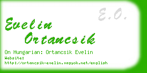 evelin ortancsik business card